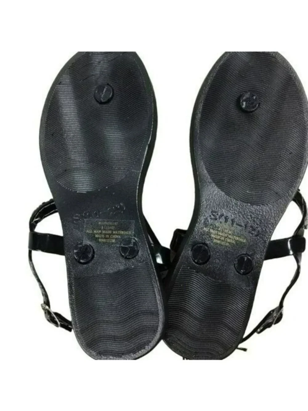 Bebe Shoes Black Beaded Jelly Sandal New Size S 11/12